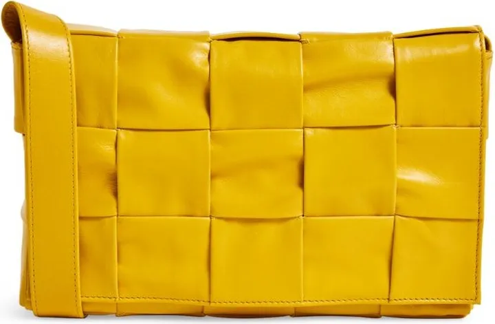 Bottega Veneta Leather Intreccio Cassette Cross-Body Bag