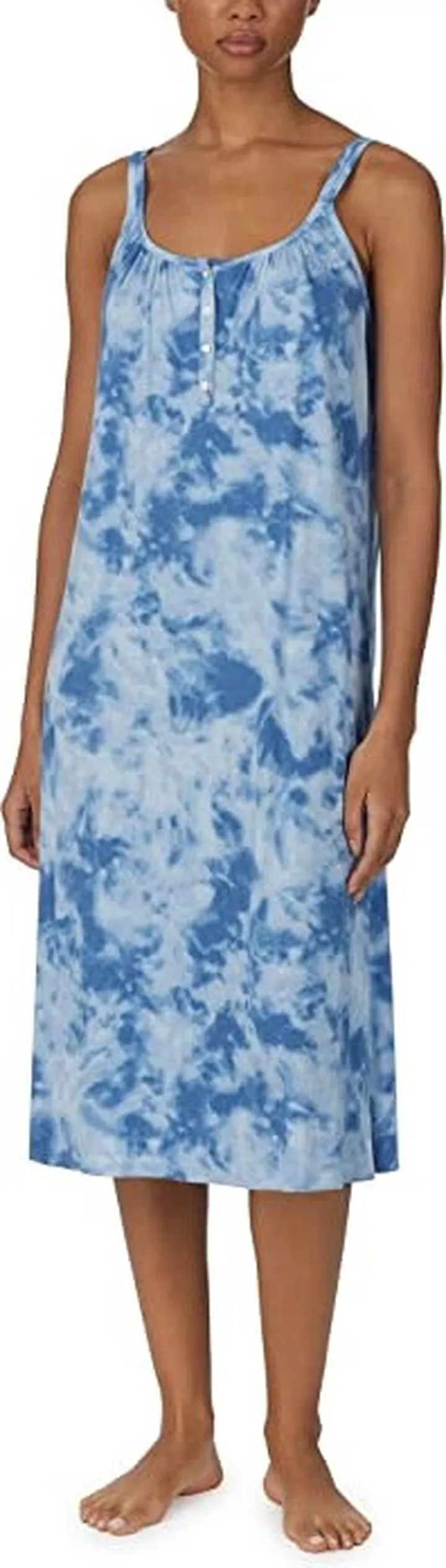 LAUREN Ralph Lauren Sleeveless Ballet Gown (Blue Tie-Dye) Women's Pajama