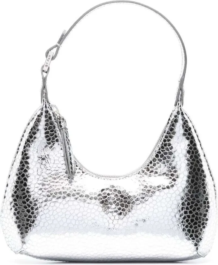'baby Amber' Silver-tone Shoulder Bag In Shiny Leather Woman By Far