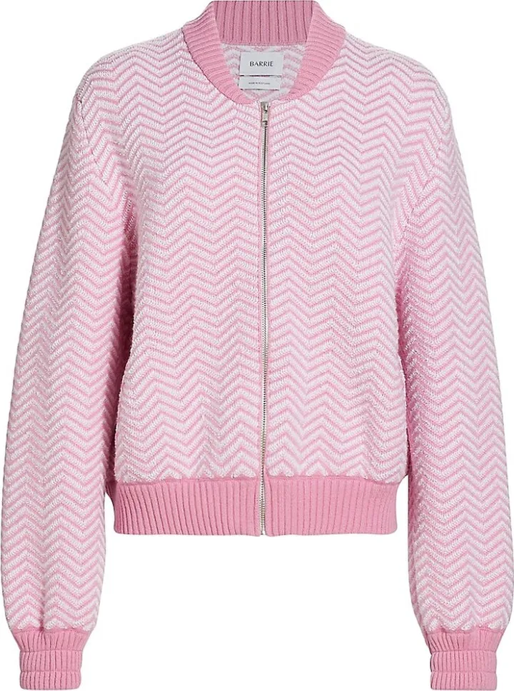 Knit Chevron Bomber Jacket
