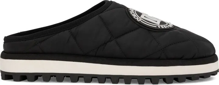 Logo-Patch Quilted Slippers