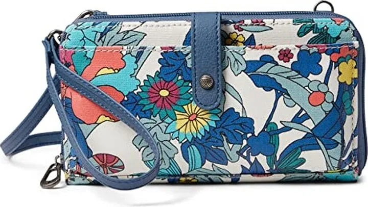 Sakroots Artist Circle Large Smartphone Crossbody (Lake Flower Power) Clutch Handbags