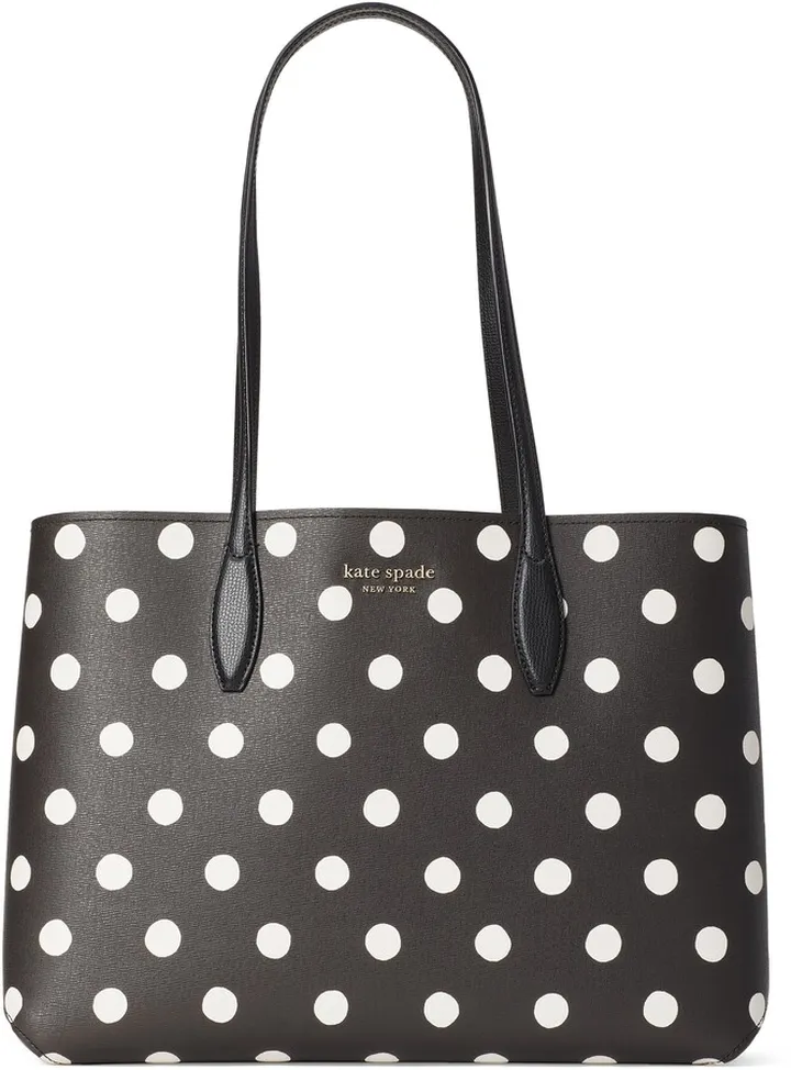 All Day Sunshine Dot Large Coated Canvas Tote