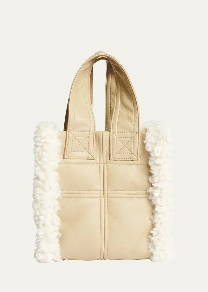 Lisetnis Faux Shearling Tote Bag