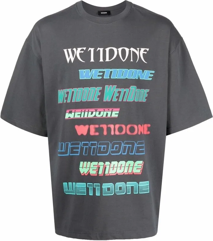 Grey Logo Print T-Shirt