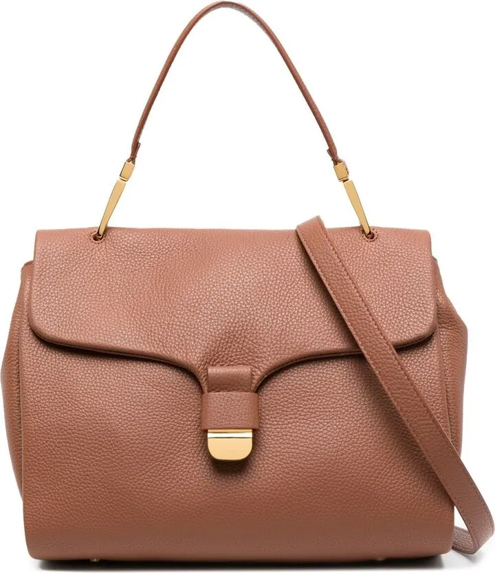 Leather Logo-Detail Tote Bag