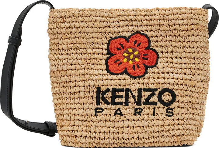 Kenzo Beige Kenzo Paris Small Boke Flower Tote