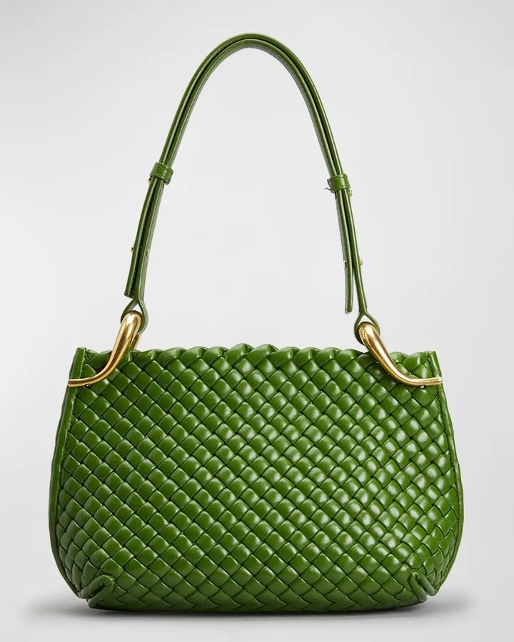 Pipe Small Padded Intreccio Shoulder Bag