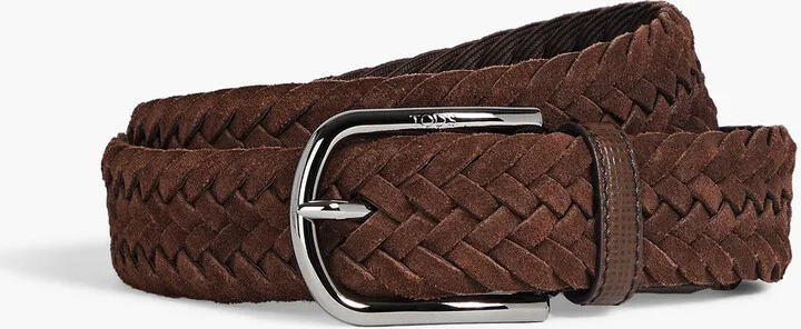 Braided suede belt