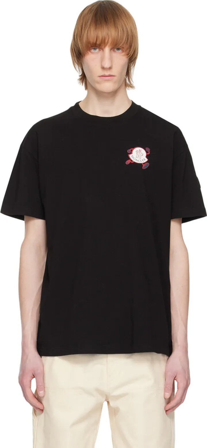 Moncler Black Printed T-Shirt