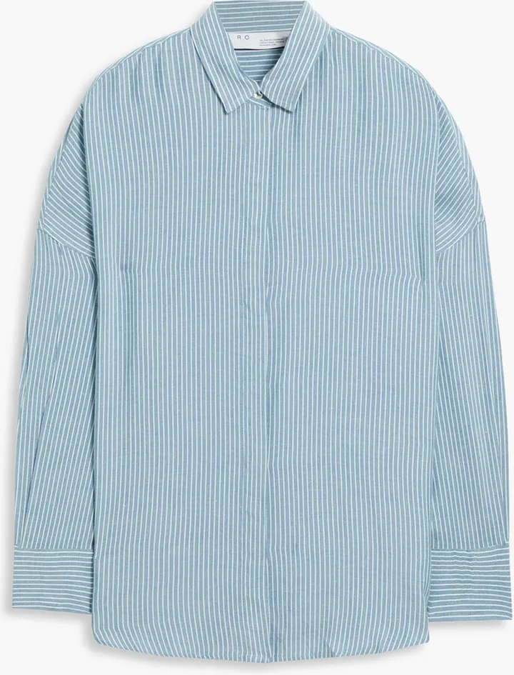 Markina oversized striped modal-blend shirt