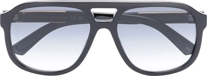 Pilot-Frame Mirrored Sunglasses
