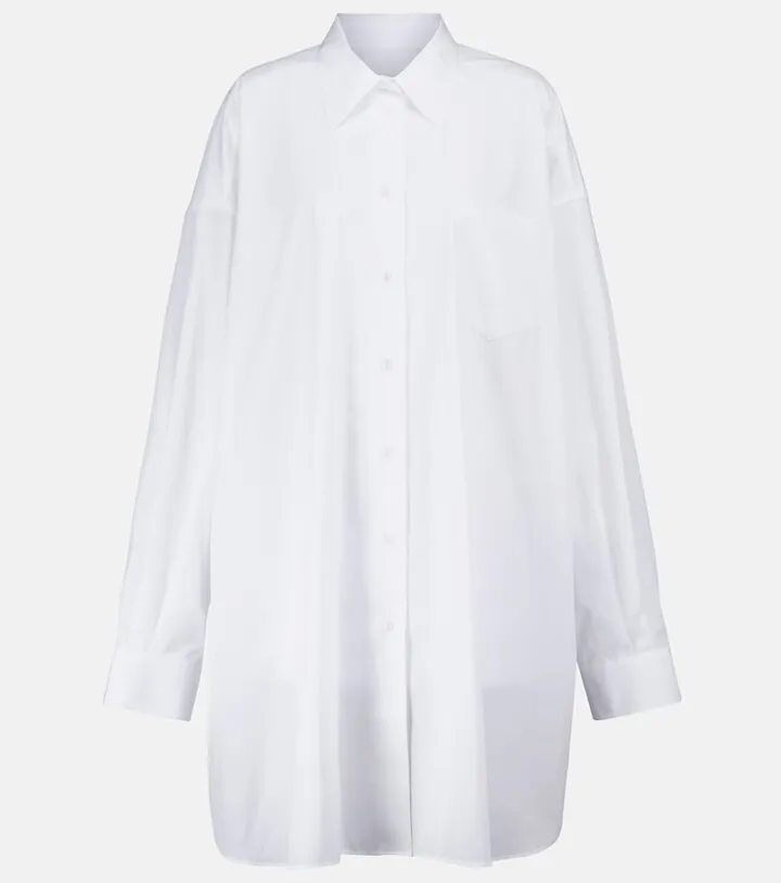 Oversized cotton shirt dress
