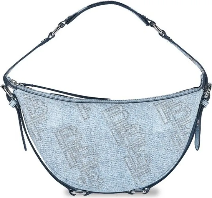 By Far Embellished Denim Shoulder Bag
