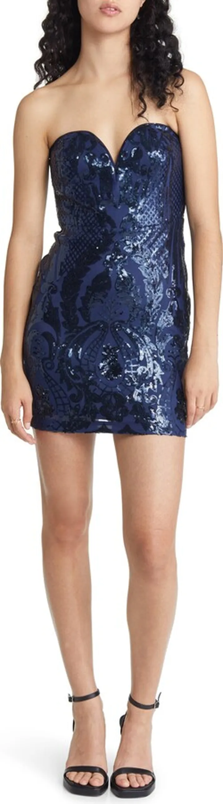 Party Season Sequin Strapless Minidress