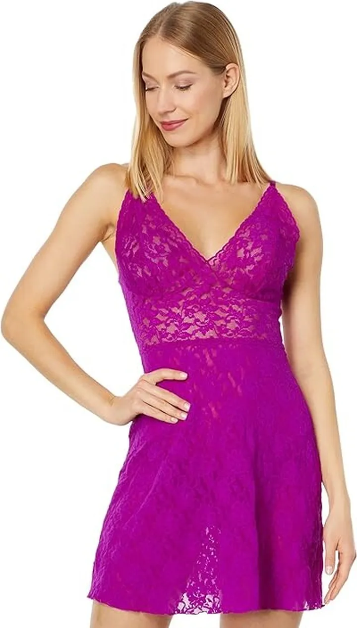 Hanky Panky Retro Plunge Chemise (Countess Pink) Women's Lingerie