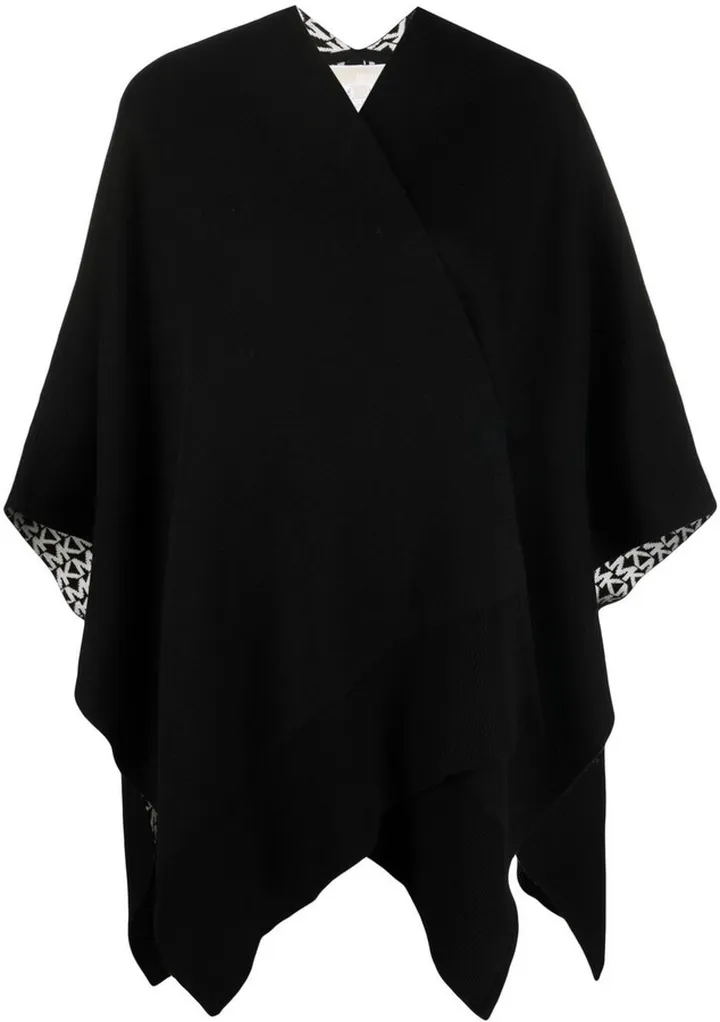 Logo-Print Knit Cape