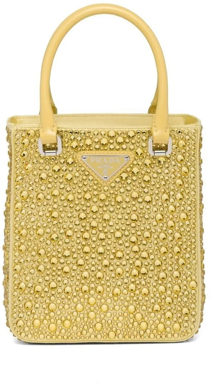 Small Crystal-Embellished Tote Bag
