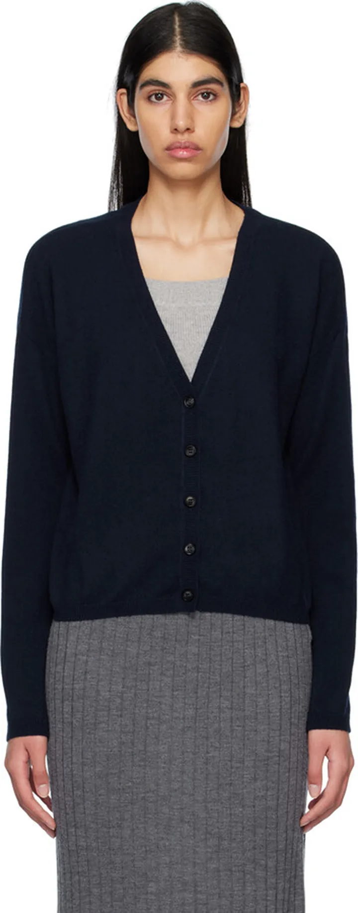 LISA YANG Navy 'The Abby' Cardigan