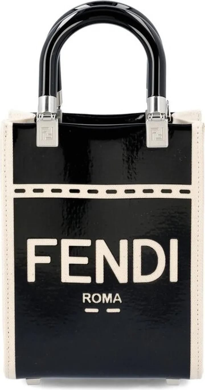 Fendi Logo Detailed Sunshine Small Shopper Bag
