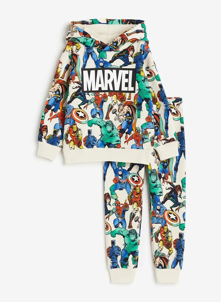 Kids 2 Piece Graphic Hoodie And Pyjama Set