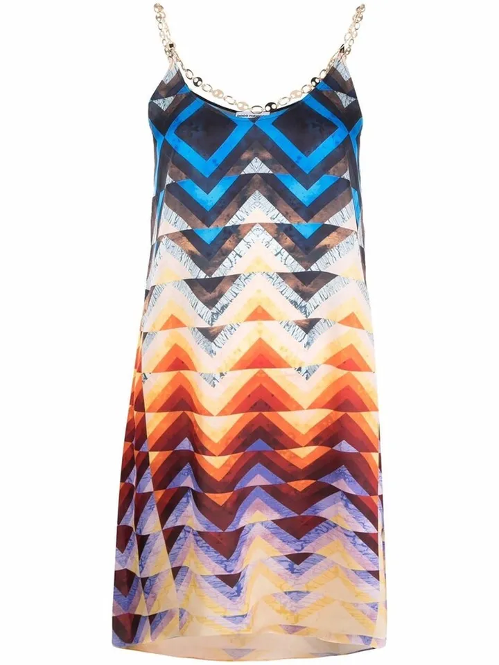 Geometric-Print Dress