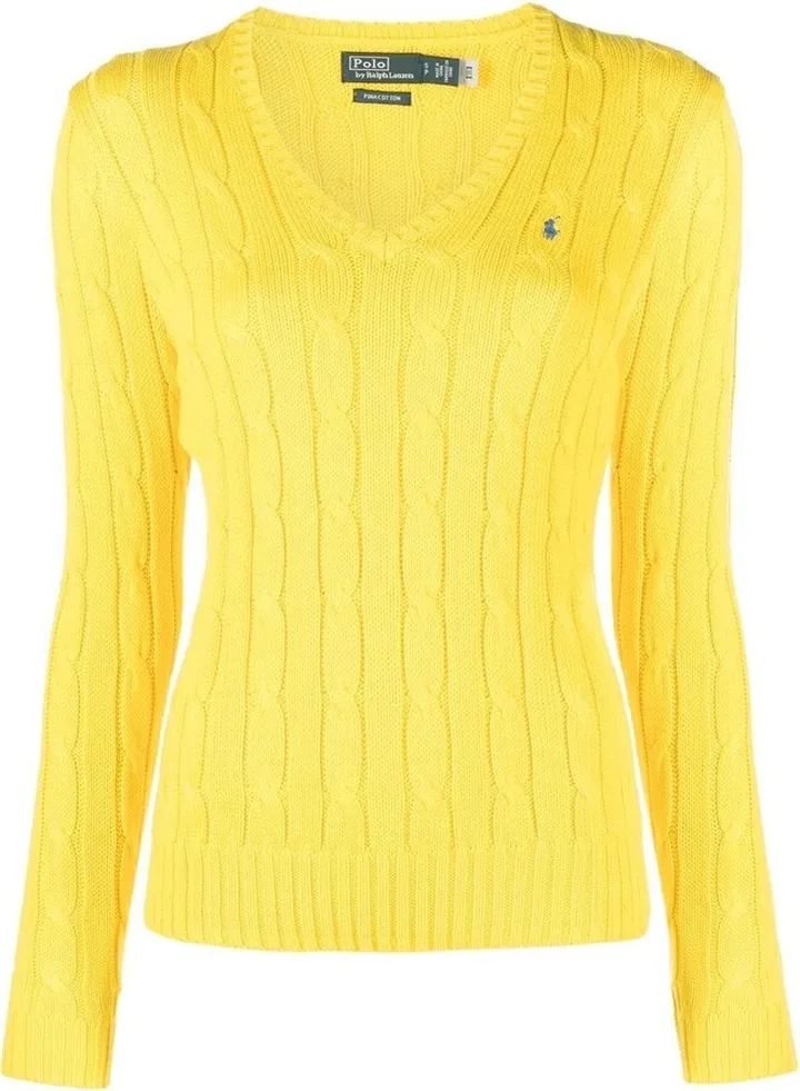 Kimberly cable knit V-neck jumper