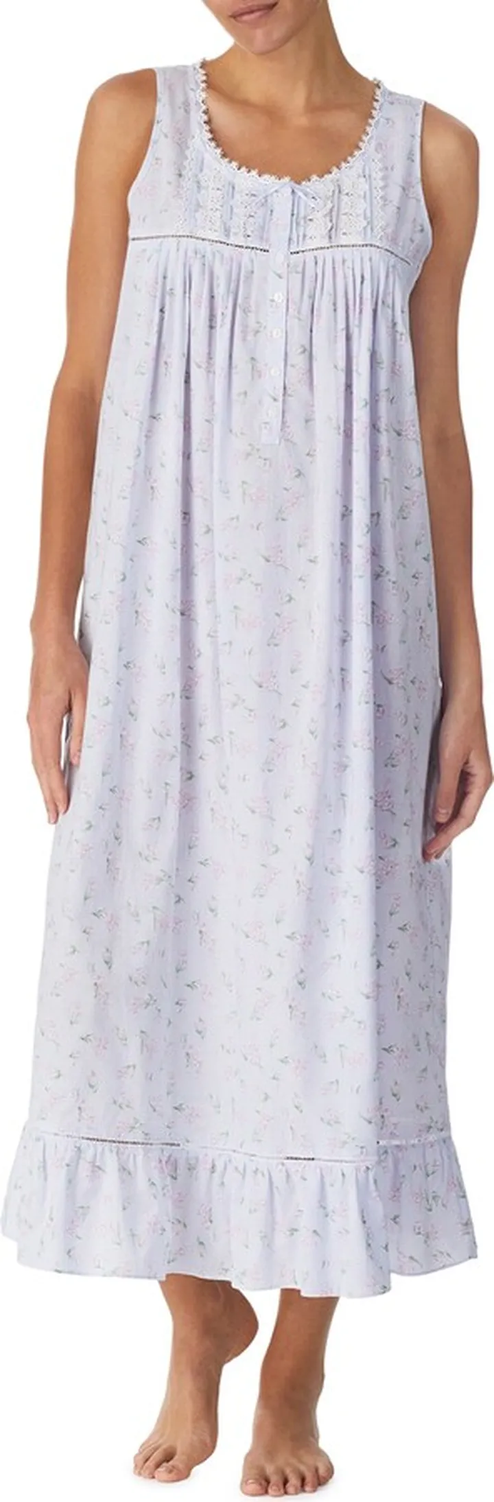 Ballet Lace Trim Cotton Nightgown