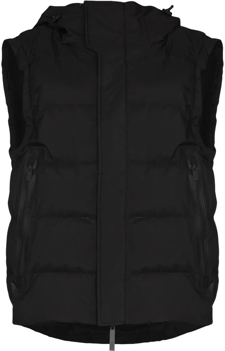 Lang hooded puffer gilet
