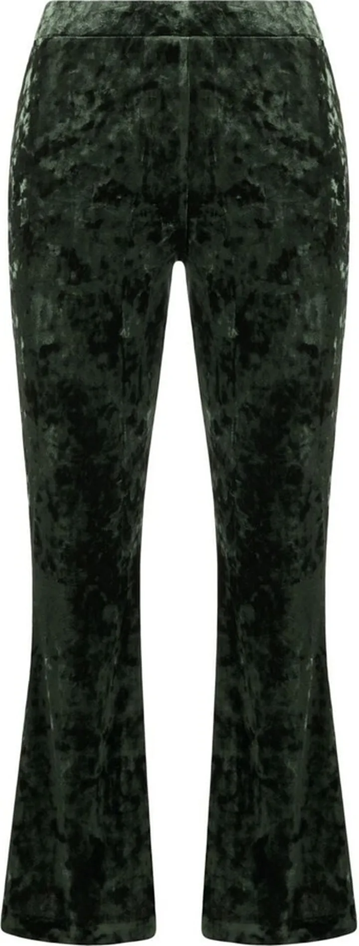Cropped Flared Velvet Trousers