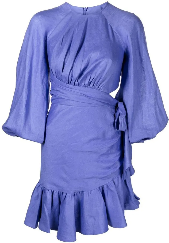 Lyre wrap mini dress