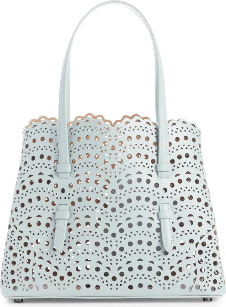 Small Mina Perforated Leather Tote