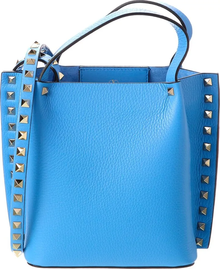 Valentino Rockstud Grainy Leather Tote