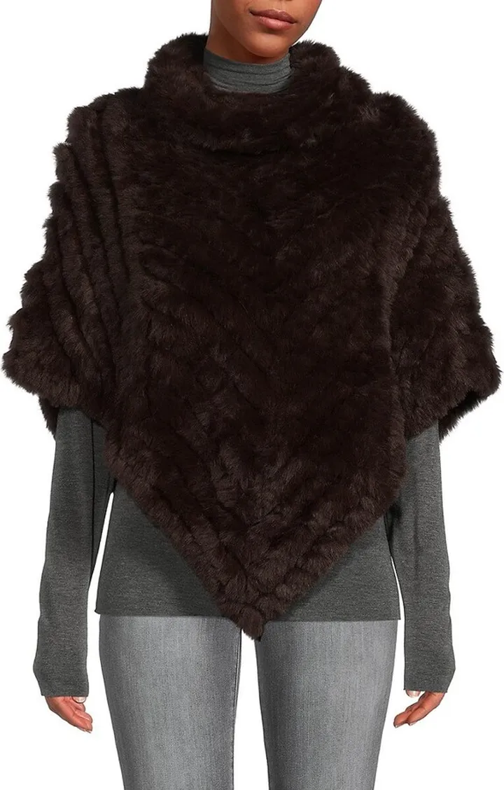 Faux Fur Poncho