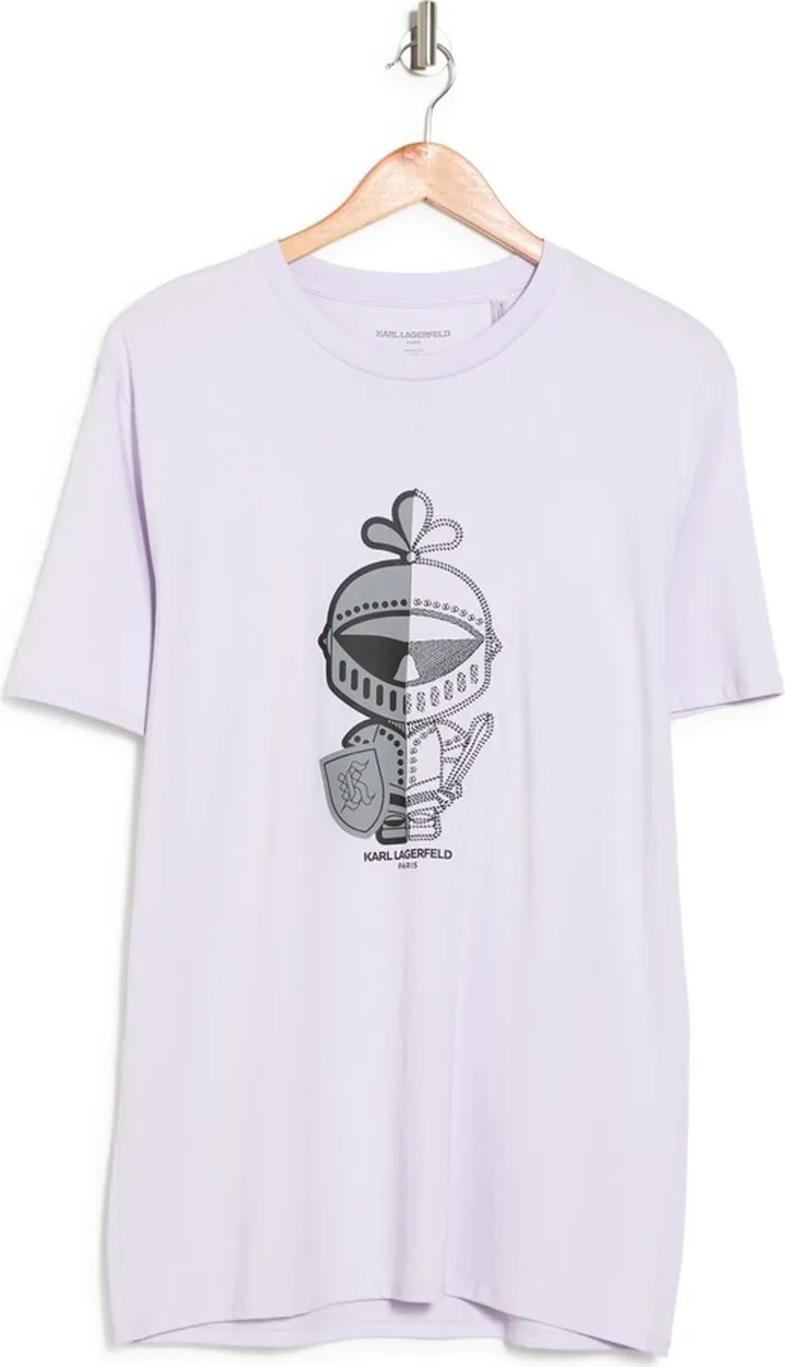 Karl Armor Crystal Embellished Graphic Tee