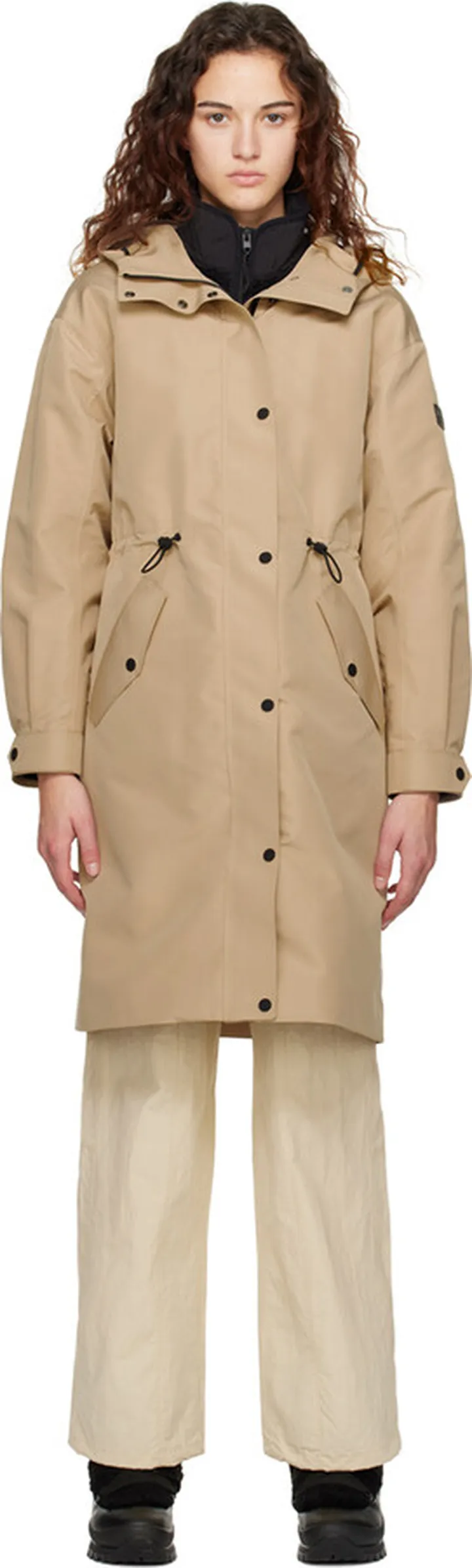 Mackage Beige Breer Rain Coat