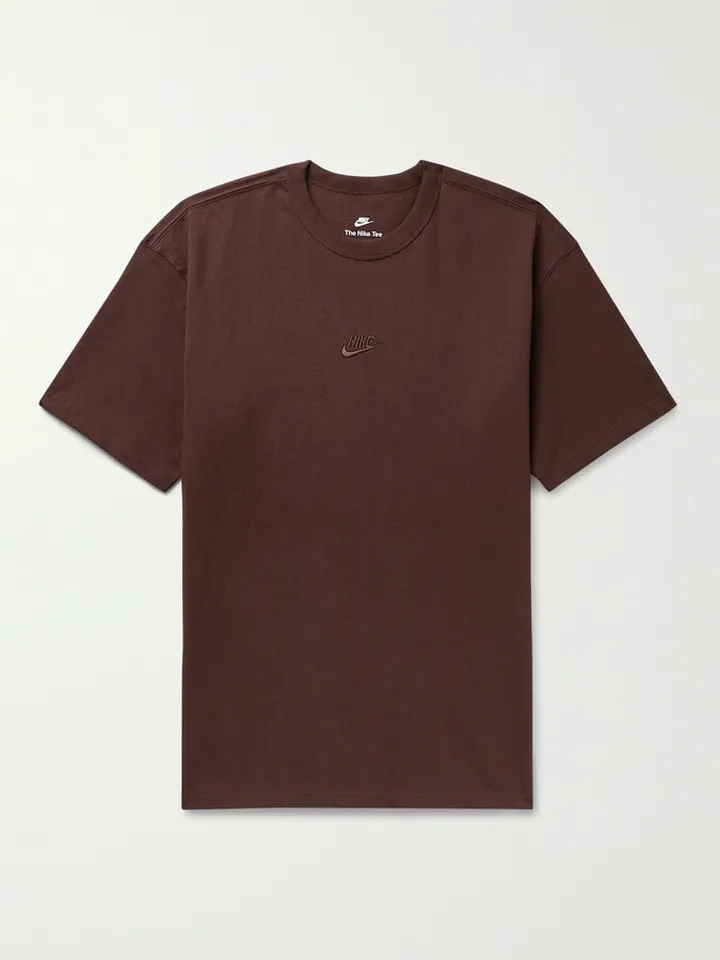 Sportswear Premium Essentials Logo-Embroidered Cotton-Jersey T-Shirt