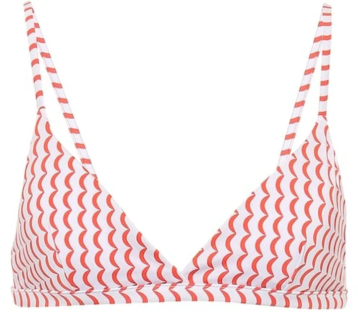 Genoa wave-print bikini top