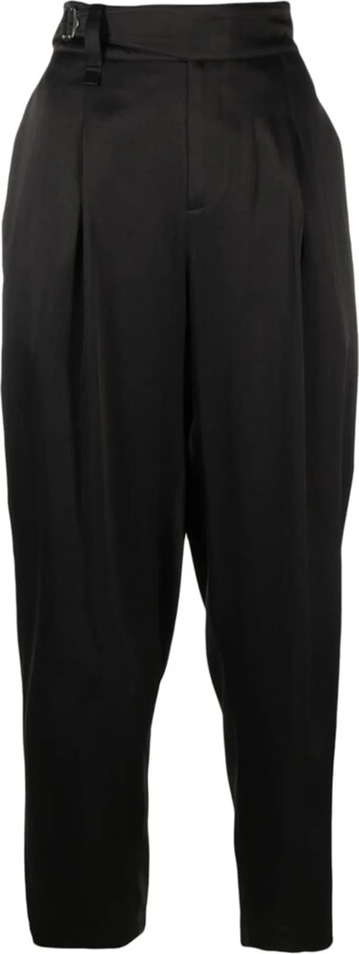 Pleat-Detail Cropped Trousers