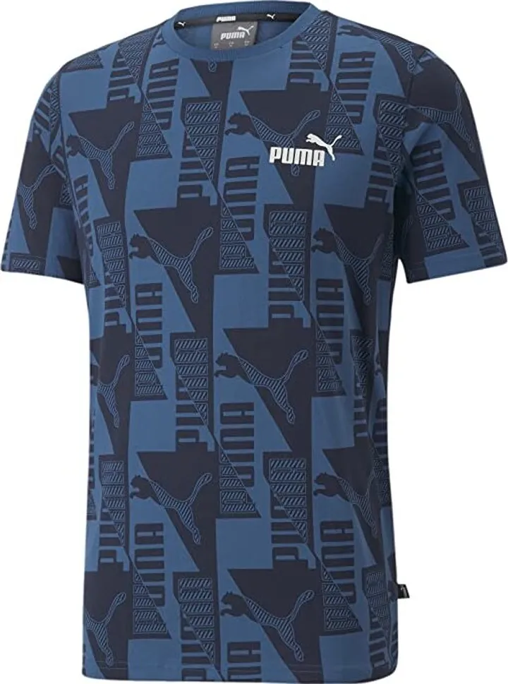 PUMA Power All Over Print Tee (Lake Blue) Men's Clothing