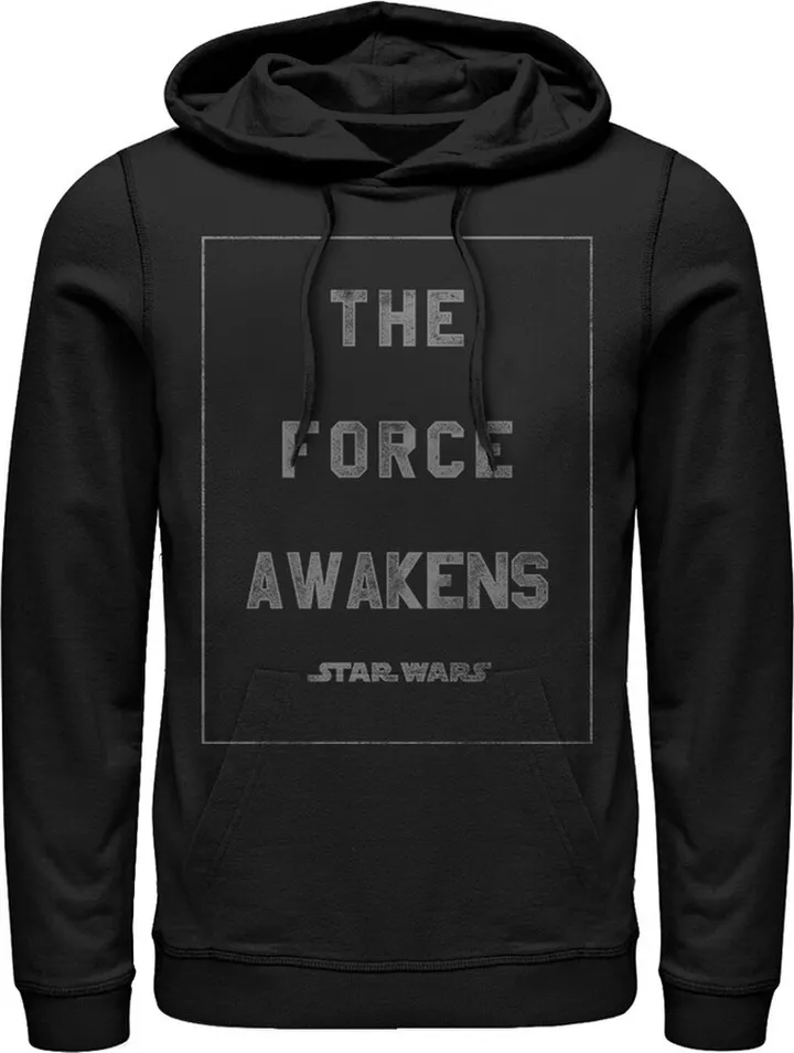 Men's Star Wars The Force Awakens Box Pull Over Hoodie - Black - Medium