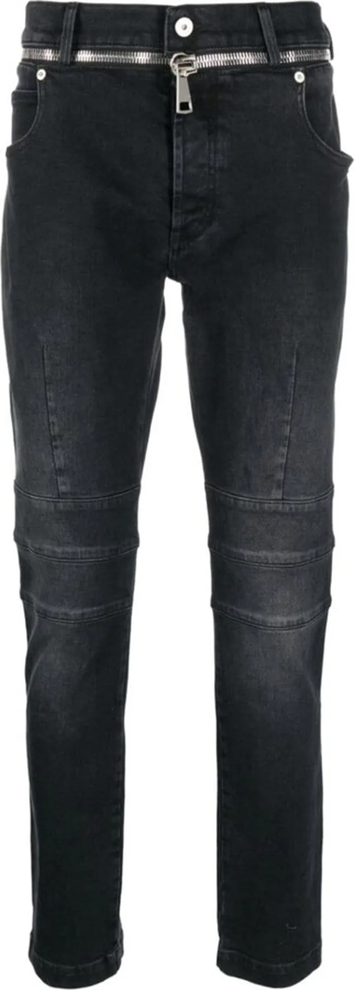 Zipped-Belt Jeans