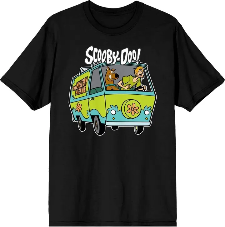 Scooby Doo and Shaggy Mystery Inc Men’s Black Graphic Tee-6XL