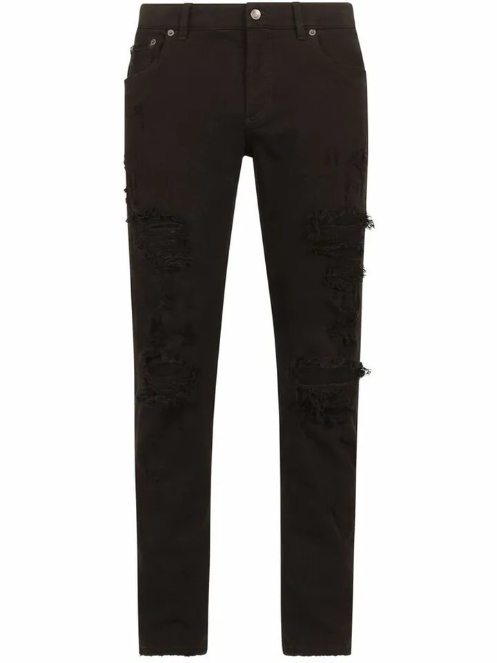 Distressed-Effect Skinny Jeans