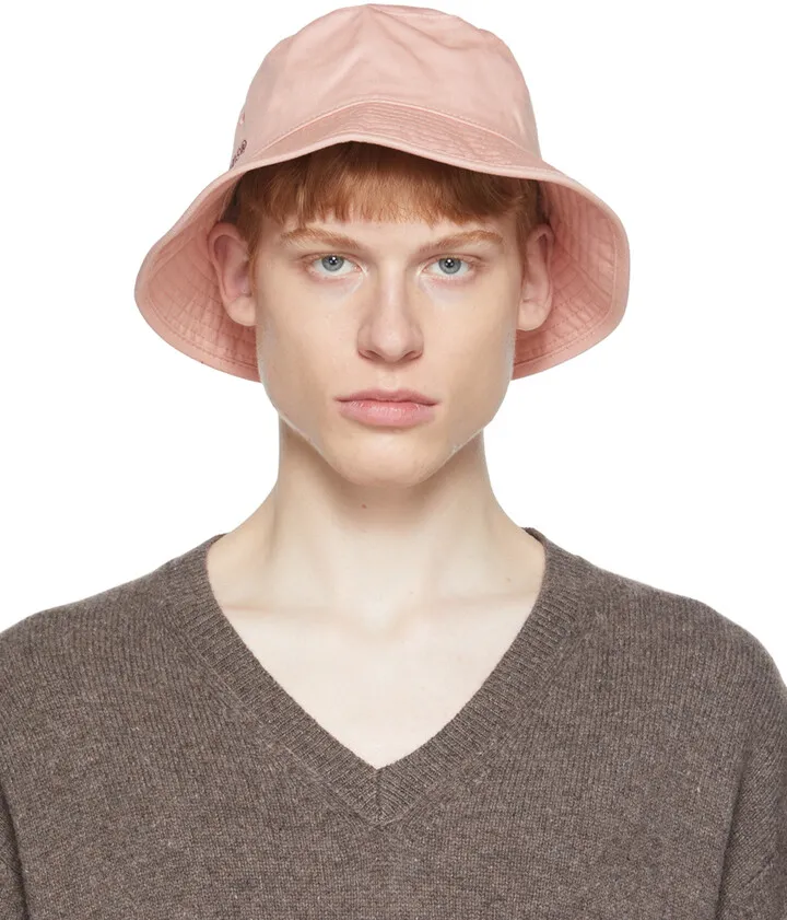 Acne Studios Pink Twill Bucket Hat