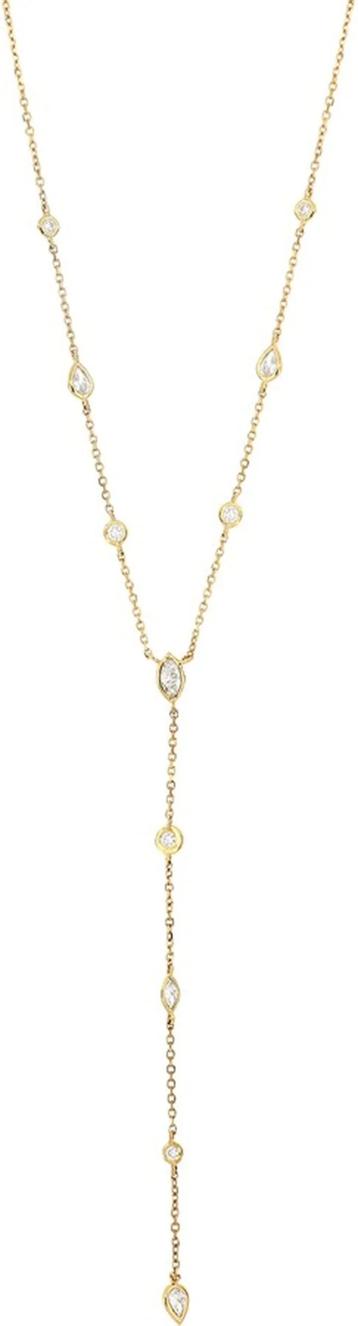 Monaco Diamond Bezel Y Necklace