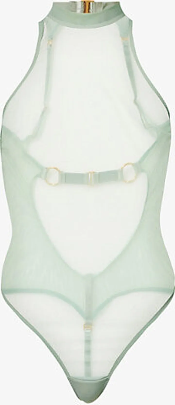 Womens Sage Kleio Semi-sheer Stretch-woven Body