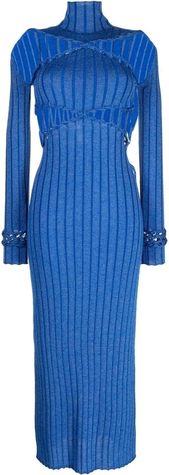 X-Braid cut-out knit dress