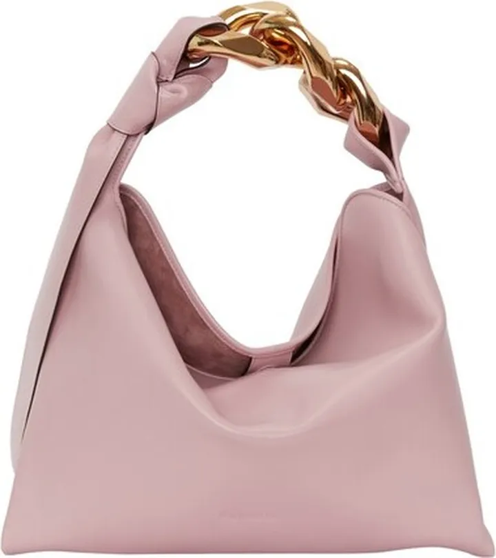 Small Chain Hobo - Leather Shoulder Bag