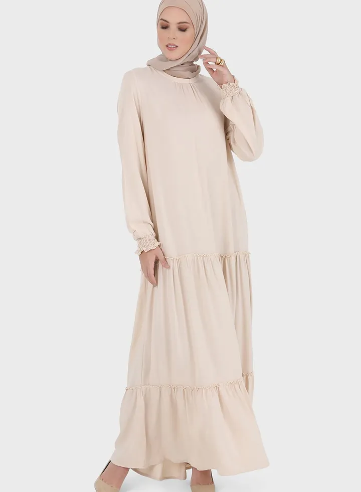 Ruffle Sleeve Tiered Dress